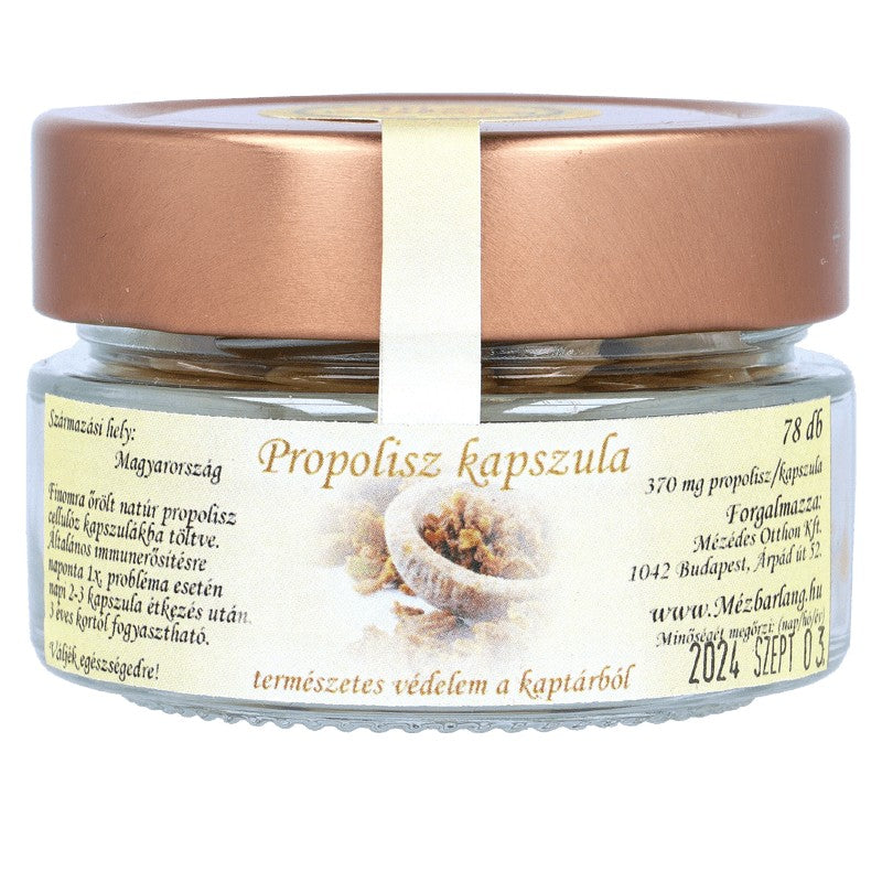 Propolisz kapszula, natúr, 78 db, 370 mg/db (Mézbarlang)