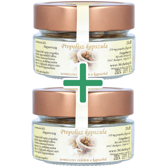 Propolisz kapszula, 2 x 78 db, (Mézbarlang) - kedvezményes VIP Klub Termék